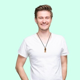 Biblebanz Bulk 24 Count Christian Jesus Fish Necklaces For Men Wooden Ichthus Pendant Jewelry Prizes Party Favors, Church Handouts