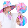 PASHOP Girls Sun Hat Anti-UV Wide Brim UPF 50+ Sun