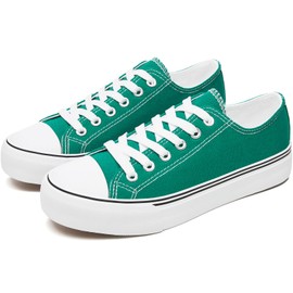 Iarus Womens Canvas Shoes Low top Sneakers for Womens Fashion Casual Shoes Walking Comfortable Shoes（green07）