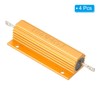 PATIKIL 100W 4 Ohm Aluminum Shell Resistor 4 Pack Aluminum