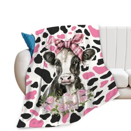 Cow Blanket Cows Fleece Throw Blanket Super Soft Warm Cozy Fuzzy Plush Cute Cow Blanket Gifts for Girls Boys Kids Room Decor 40"X50"
