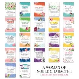 Proverbs 31 Woman Scripture Cards - Devotionals for Women - Bible Flash Cards for Adults - Prayer Cards - Becoming The Woman God Wants Me to Be - Bible Verse Cards Scripture Memory