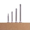 #14 x 1-1/4" Flat Head Self Drilling Screws, 410 Stainless