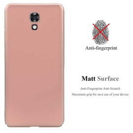 cadorabo Case works with LG X SCREEN in METAL ROSÉ GOLD - Shockproof and Scratch Resistent Plastic Hard Cover - Ultra Slim Protective Shell Bumper Back Skin