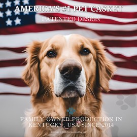 Pet Memory Shop Elegance Series Pet Casket–Safe, Durable & Elegant Memorial Burial Box for Dogs, Cats and Pets, Thoughtful Pet Loss Gift–Ideal for Honoring Your Pet’s Memory–(Small–Black/Silver)