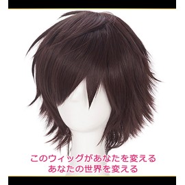 CaseEden 6058 Premium Cool Short Hair Cosplay Wig Dark Brown Dark Brown