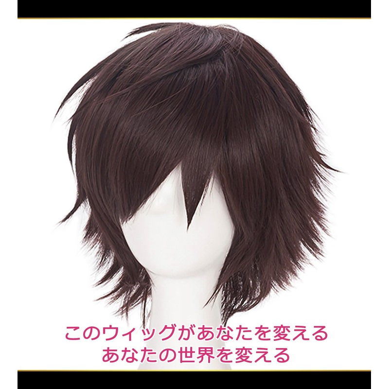 CaseEden 6058 Premium Cool Short Hair Cosplay Wig Dark Brown