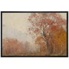 SIGNLEADER Framed Canvas Print Wall Art Autumnal Impressionist Forest Rustic