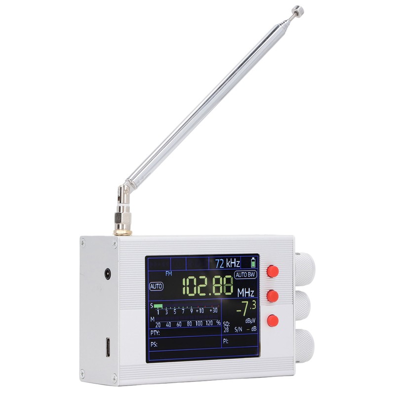 Full Band Radio Receiver 2in LCD Display 144‑27000Khz 65Mhz‑108Mhz Shortwave