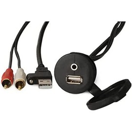 Garmin MS-CBUSB3.5, Fusion, USB + 3.5mm-2xRCA Aux Panel Mount Cable, 2m (010-12381-00)