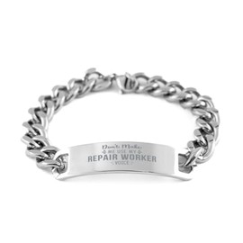 Bracelet for Repair Worker Don't Make me use my Repair Worker Voice, Sarcasm Repair Worker Cuban Chain Bracelet Birthday Christmas Wedding Fathers day Mothers day gifts for Repair Worker