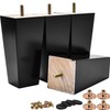 TCHOSUZ 6 Inch / 15 cm Wooden Furniture Legs, Set