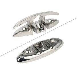 ISURE MARINE Boat Folding Cleat 6" Flip-up Heavy Dock Cleat Marine Grade 316 Stainless Steel