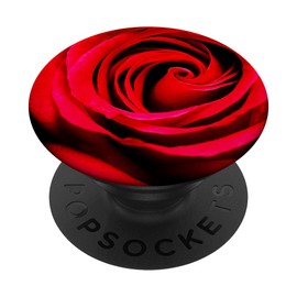 Fire Fit Designs Red PopSocket Pop Grip for Phone and Tablet - Swappable Top - Cute Red PopSocket for Women, Girls, and Teens - Christmas and Birthday Gift