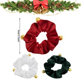 6 PCS Hair Scrunchies, Elastic Ponytail Holders Hair Ties for Thick Hair Curly Hair Thin Hair Girls Women Use Christmas Festive