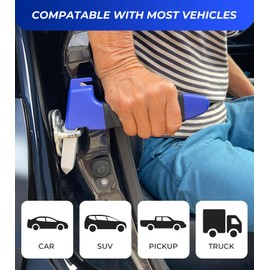 Realunisence 2 Pack Car Handle Assist for Elderly Car Door Handle for Elderly Auto Cane Portable Vehicle Support Handle and Handicapped Car Cane for Easy exit Handle for car Blue