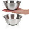 com-four® 2-Piece Stainless Steel Bowl Set - Salad Bowl in