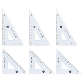 sourcing map 6piece Triangle Ruler Square Set 10cm 30/60 and 45/90 Degrees Measuring Tools for Classrooms Home Office, Blue
