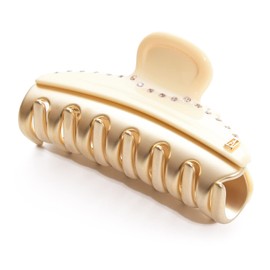 ALEXANDRE DE PARIS ICCM-15571-03 (BLANC NAT/OR(P1)) Hair Clip Barrette