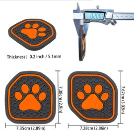 SENSHINE Cup Holder Coaster Inserts for Jeep Wrangler JL JLU Accessories 2018-2021 2022 2023, Cup Mat Pad for Gladiator JT 2020-2022 2023 Interior Decoration Accessories Custom 4 Pcs Kit (Orange Trim)