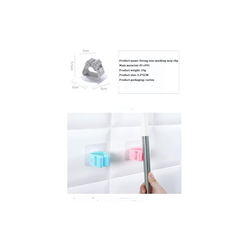 wjq&linyuzi Mop Rack Bathroom Accessories Wall Mounted Shelf Organizer Hook