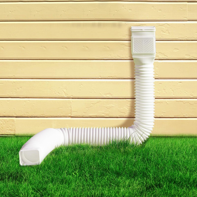 VEVOR Rain Gutter Downspout Extensions, 2-Pack Flexible Downspout Extender, Down