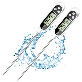 Firschoie 2 Pieces Digital Kitchen Thermometers, Digital Food Thermometer with Long Probes, Thermometer for Cooking, BBQ Thermometer, for Kitchen for Cooking, Baking, Grilling, Baby Food