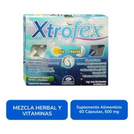 Xtrofex Día Y Noche Caja C/60 Capsulas Menopausia Sabor No