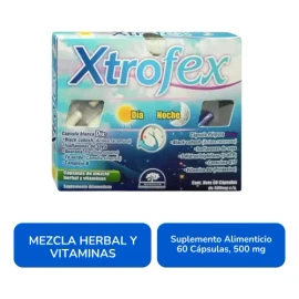 Xtrofex Día Y Noche Caja C/60 Capsulas Menopausia Sabor No
