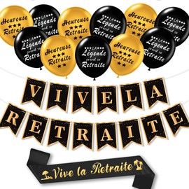 Retirement Balloons, Retirement Decoration, Pre-Assembled Retirement Garland, Retirement Banner, Decoration for Retirement