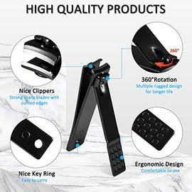 Juego de manicura profesional para cortaúñas, 26 piezas, kit de manicura de acero inoxidable, herramientas de cuidado de uñas con funda de viaje de lujo