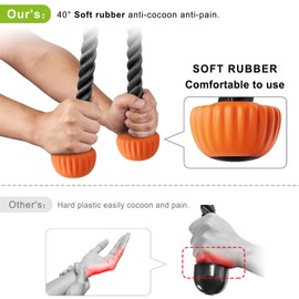 SELEWARE Cable Machine Attachment - Heavy Duty Home Gym Accessories Including 36" Tricep Rope, 32" LAT Pulldown Bars, 18" LAT Pulldown Straight Bar, Ankle Strap, 2 D Handles, and Double D Handle