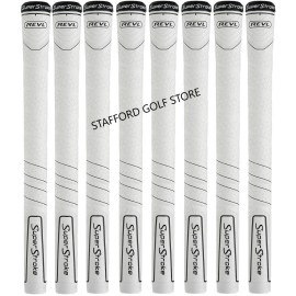 SuperStroke REVL Comfort Golf Grip Jumbo .60 Rnd Core White Set of 8
