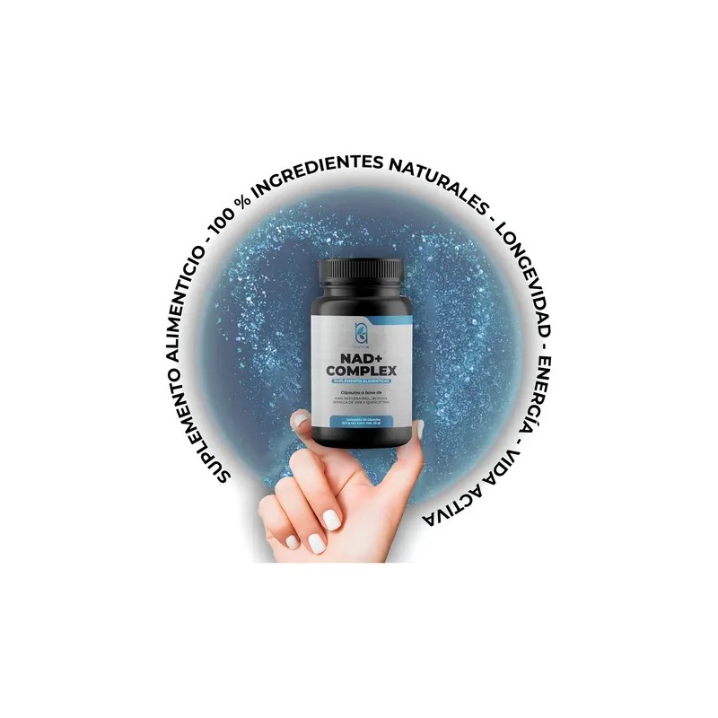Suplemento NAD Complejo Antiedad Naima Plus 50 Cápsulas Resveratrol
