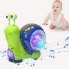 WRQIOO Crawling Toys Toddler Luminous Snail, Music Snail Toy with