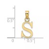 BillyTheTree Jewelry 14K Yellow Gold Polished S Block Initial Pendant