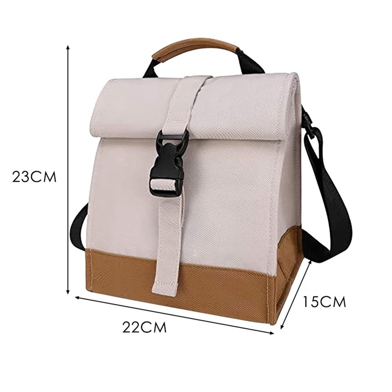 Collapsible Roll Top Insulated Lunch Bag for Men & Women,Lightweight