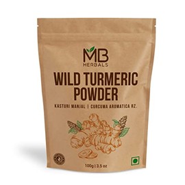 MB Herbals Wild Turmeric Powder 100g (3.5 oz) | Kasthuri Manjal | Kasturi Manjal | Curcuma aromatica | No Preservatives | No Additives | Non GMO | Skin Care | External Use Only