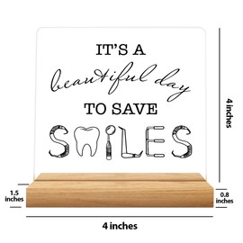 Dentist Gift Dentist Appreciation Gifts Dentist Graduation Gift for Men Women Dental Assistant Week Gifts Dental Gifts for Coworkers Dental Office Decor Acrylic Sign 4 x 4 inch