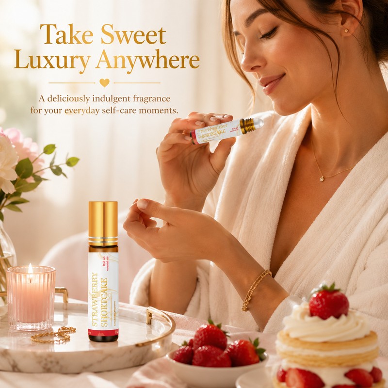 Strawberry Shortcake Rollerball Perfume Oil for Daily Scent – 10ml