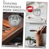 VICASKY 2pcs Double Layer Stainless Steel Shaving Soap Bowl Shave