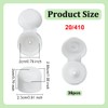 OLYCRAFT 36pcs 20/410 Dome Shaped Flip Top Dispensing Cap White