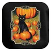 Fall Shirt for Men Black Cat in A Pumpkin Patch