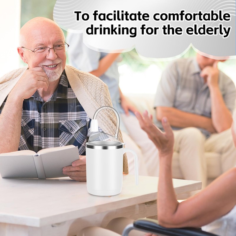 2 Pack Adult Sippy Cup for Elderly Spill Proof 15