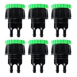 Laroal 6 Pack Drip Hose Connector, Irrigation Adapter, Agricultural Irrigation Accessories, 1/4" Drip Pipe x 3/4 or G2/1 Tap Adapter for Solar Irrigation System Kit