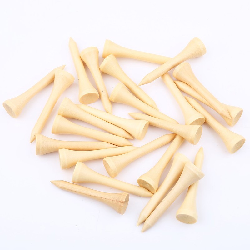 100Pcs Natural Wooden Golf Tees, Golfing Accessories for Men, Golf