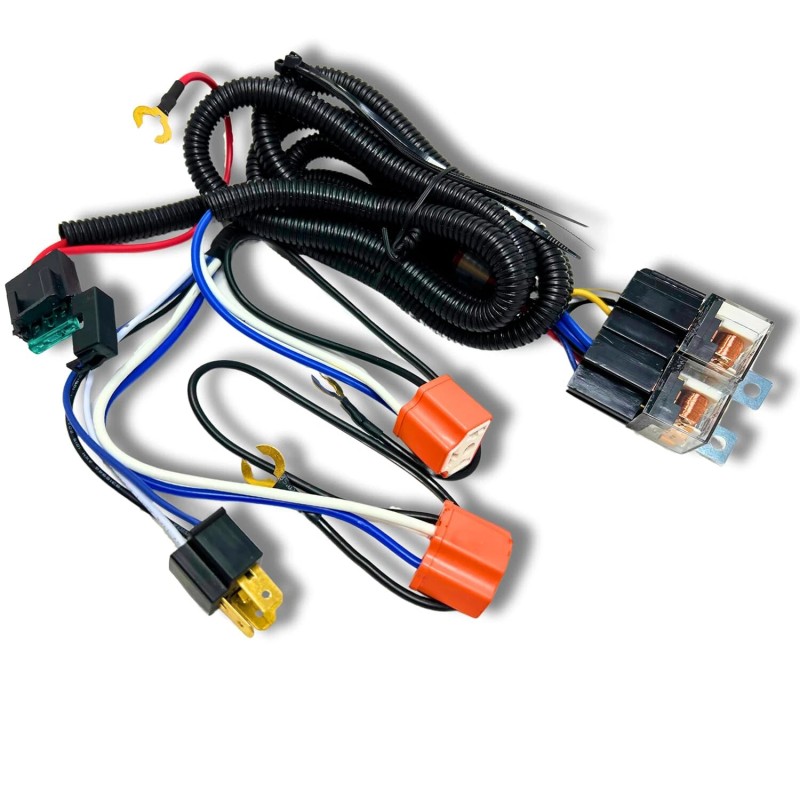 SparkHID H4 9003 Headlight High-Heat Ceramic Relay Wire Harness Kit