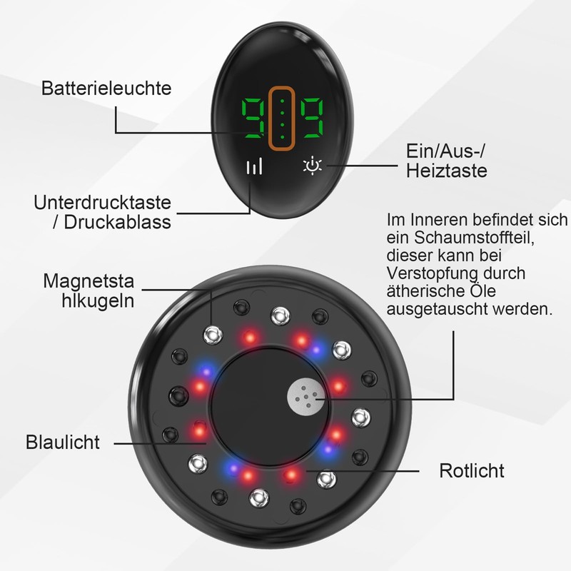 Cellulite Massager Lymphatic Drainage Device Electric Vacuum Cupping