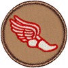 Mercury Winged Foot Patrol Patch - 2" Diameter Round Embroidered