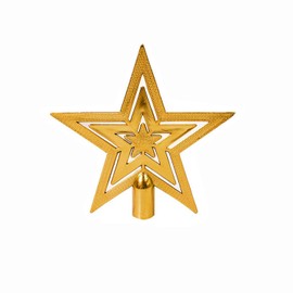 JunyueLiang Christmas Tree, Star, Tree Top, 3.9 inches (10 cm), 5.9 inches (15 cm), 7.9 inches (20 cm), Star, Christmas Decoration, Cute, Tree Decoration, Small Size, Stylish Decoration, Tree Top, Luxurious, Decoration (Gold, 7.9 inches (20 cm)